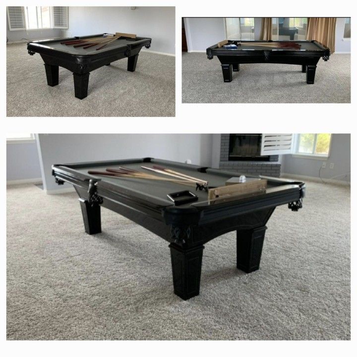 Flawless Black Finish 8ft X 4ft Pool Table, Free Delivery And Setup