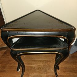 Three Triangle Nesting Tables Good Condition
