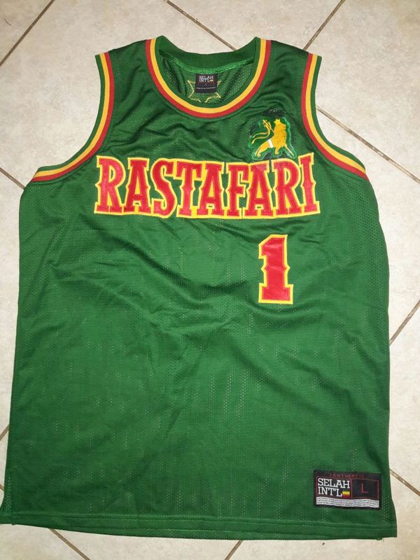 Rastafari vintage basketball jersey size L by Selah international
