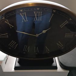 Beautiful Vintage Oval Clock With Roman Numbers 