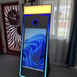 Magic Mirror Photo Booth, 65" Mirror Photo Booth, 43"' Interactive Touch Screen, (15 8+256G)