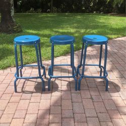 Steel Metal Industrial Stool Set Never Used 