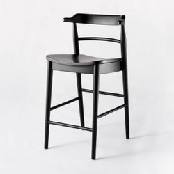 4 Black Wood Counter Chair