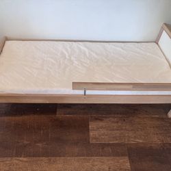 IKEA Junior Bed Frame, Mattress, + Mattress Cover!!