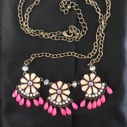 Pink Flower Necklace 