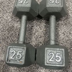 dumbbells 25 pounds 