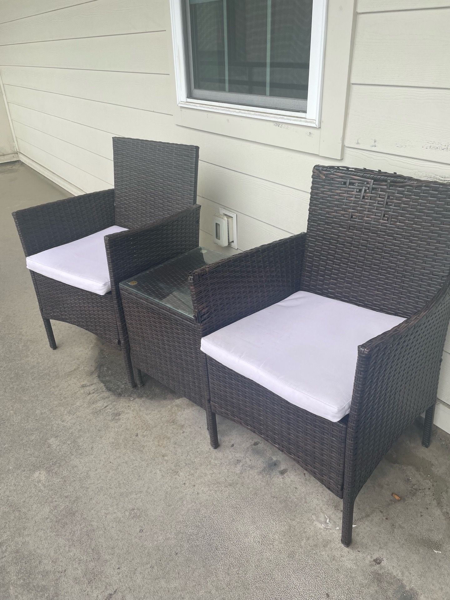 Patio chairs and table