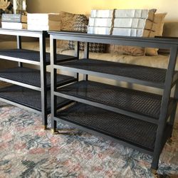 Vintage Cane Night Stands End Tables 