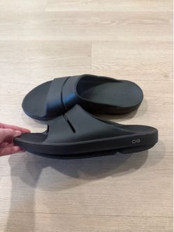OOfos OOahh mens slide sandals black sz 12 brand new