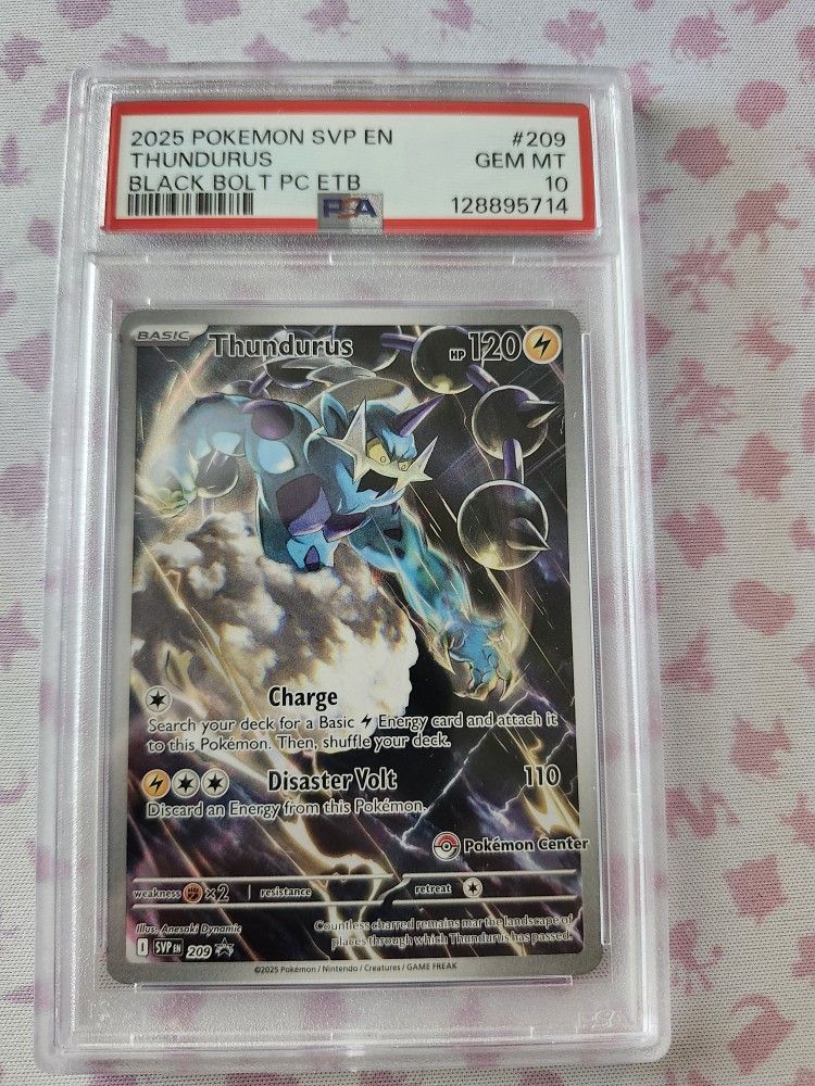THUNDURUS STAMPED POKEMON CENTER PSA 10 PROMO