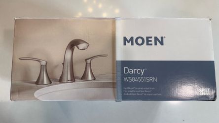 Moen Darcy Widespread Bathroom Faucet in spot resist brushed nickel finish
