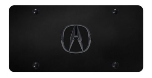 Black on black Acura Vanity Plate 