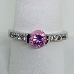 18KT GP PINK SAPPHIRE RING
