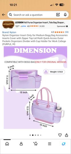 Nyton Organizer Insert for Medium Bogg Bag