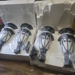 Set Of 4 24 Inch Large Post Light Fixture
