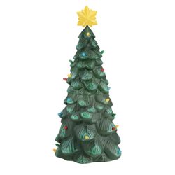 Holiday Time X44(contact info removed)5 Light-Up Christmas Tree Blow Mold, 63 in. Damaged