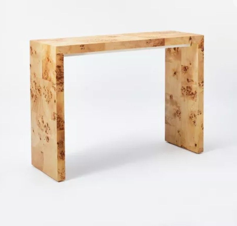 Ogden Burled Wood Console Table - Threshold designed with Studio McGee Brown