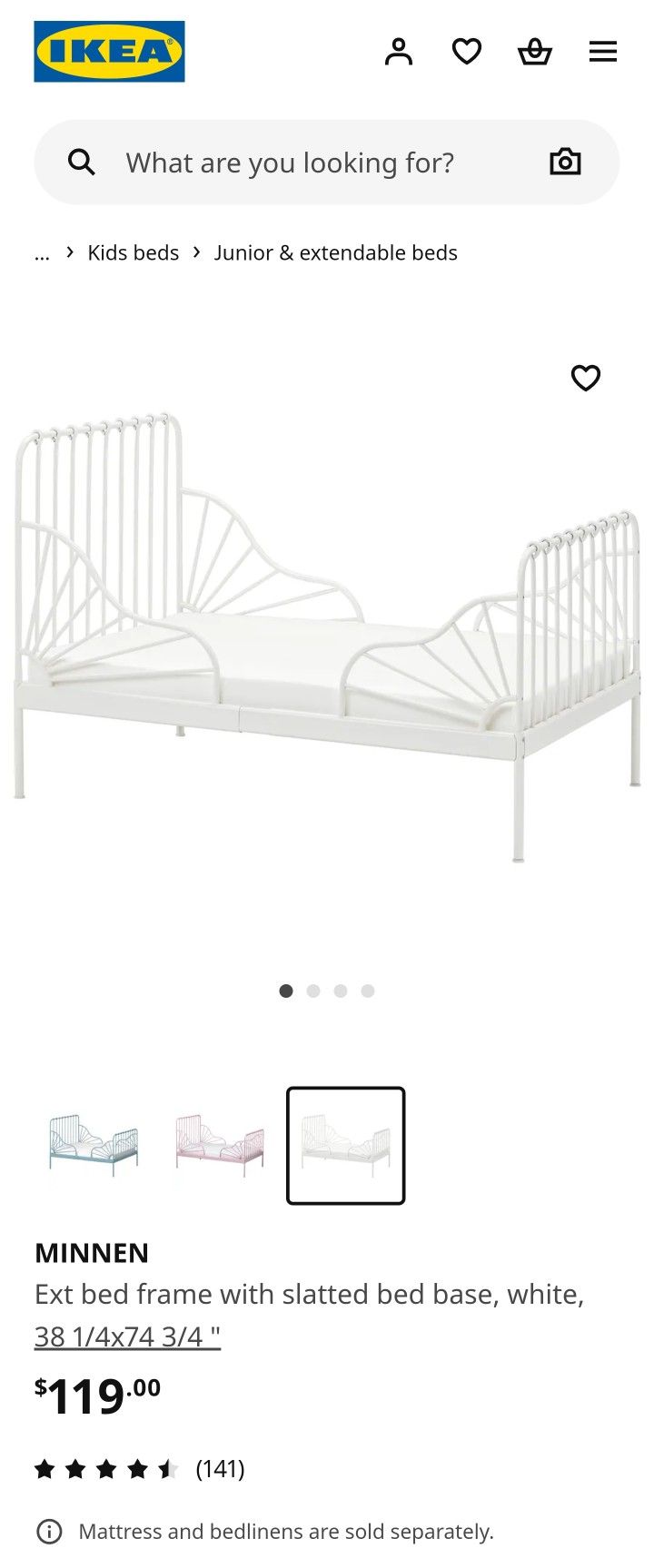 Ikea Minnen Bed