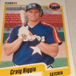 1990 Fleer Card Number 224 Craig Biggio