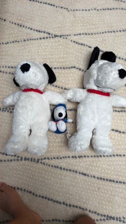 Snoopy bundle - MetLife Snoopy Race Car Plush And TWO Big Furred Snoopy Plush