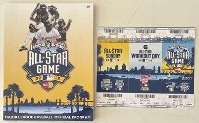 2016 ALL STAR GAME PROGRAM & UNUSED TICKETS!!! 