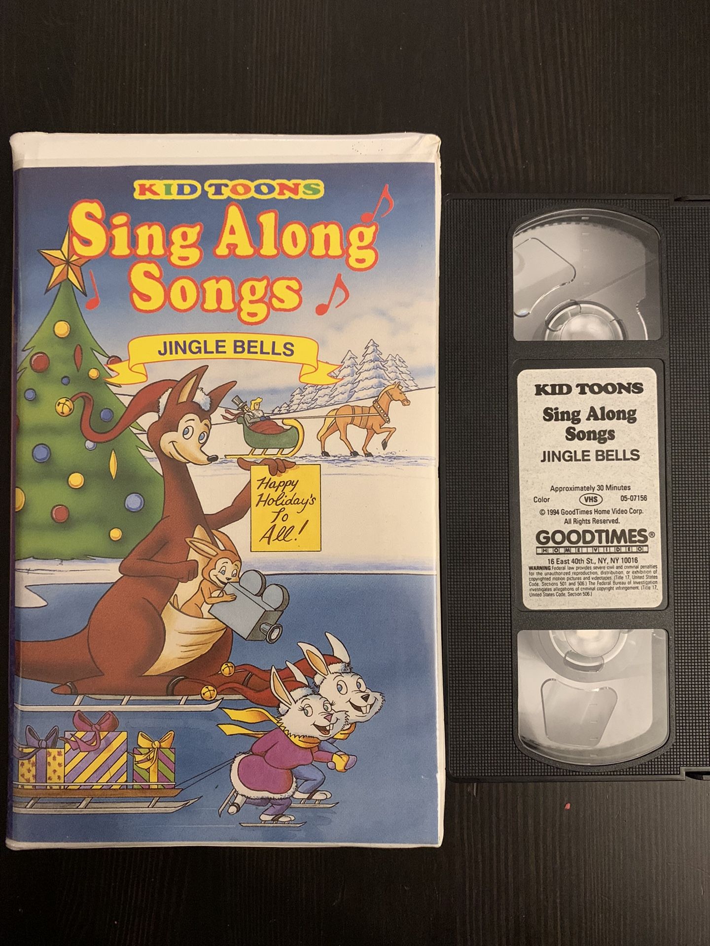 Kid Toons SING ALONG SONGS Jingle Bells (VHS)