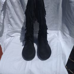 High Top Suade Boots. Slightly Used