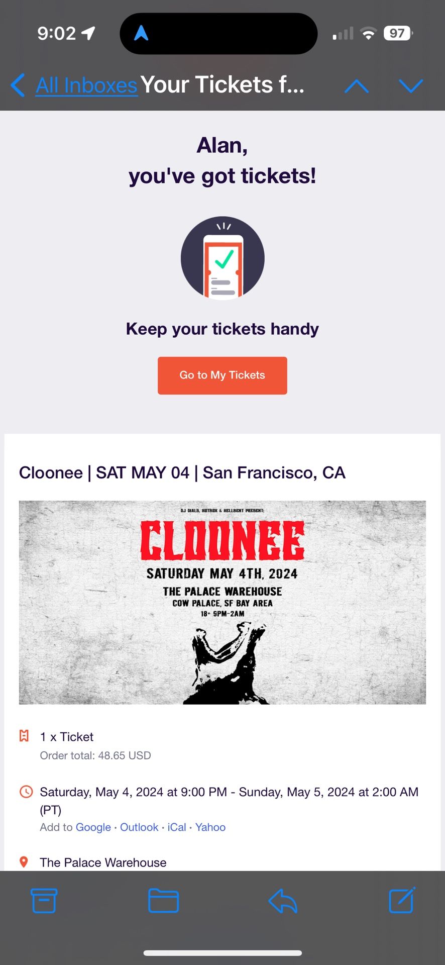 Cloone @ The Palace Warehouse SF