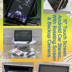 11” Car Stereo Android With Touch & Rotating Screen 