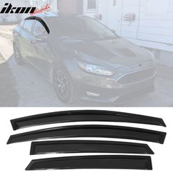 Fits 2012-2018 Ford Focus Acrylic Window Visors Rain Sun Guard Deflector Vent 4PCS