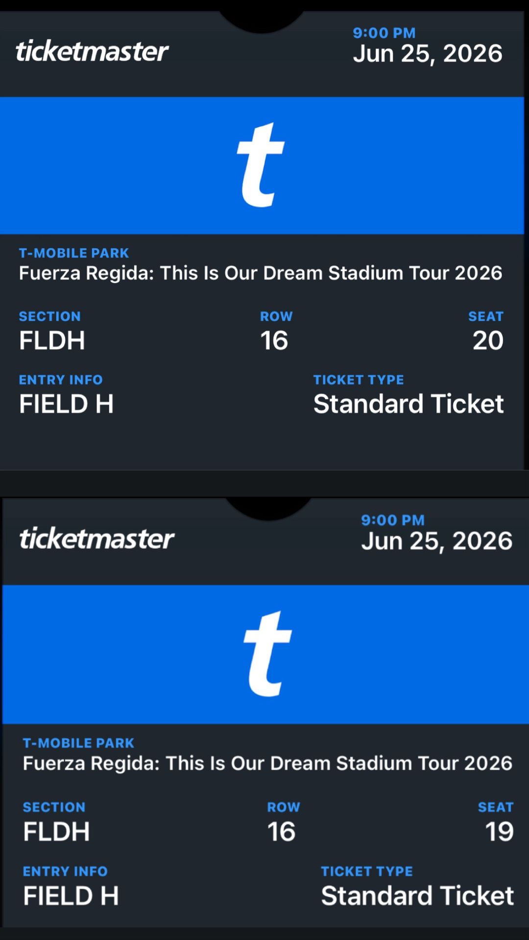 Fuerza regida tickets
