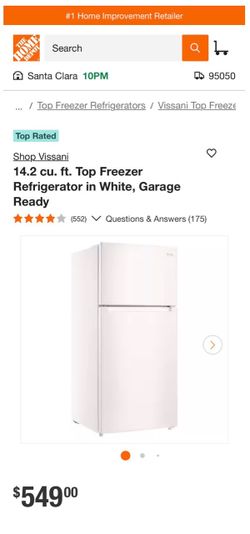 White Top-Freezer Refrigerator