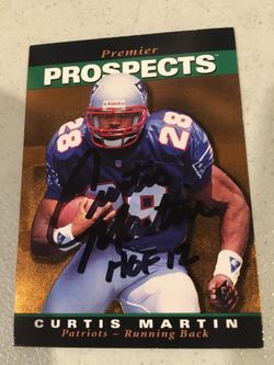 Curtis Martin Autographed Card with COA