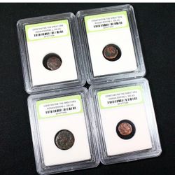 4 Slabbed Ancient Roman Constantine the Great Coins Nice Quality c 330 AD 1a