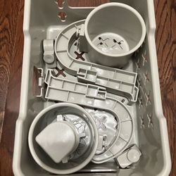 High Quality 2 Pack Poolside Storage Basket with Cup Holder Hooks, Above Ground Pool Accessories, Pool Accessories, Beverages, lPoolside Storage to Or