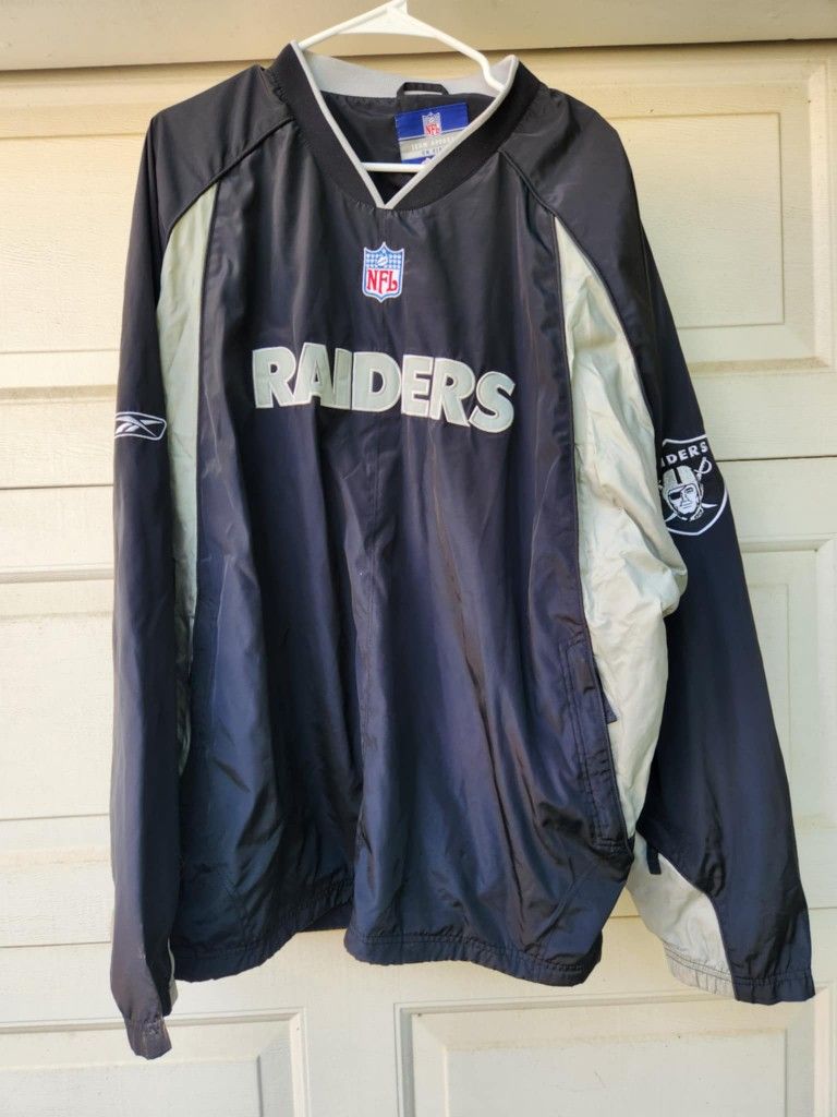 Vintage Reebok Raiders Pullover Windbreaker Jacket Men's 2XL 90's Oakland Vegas
