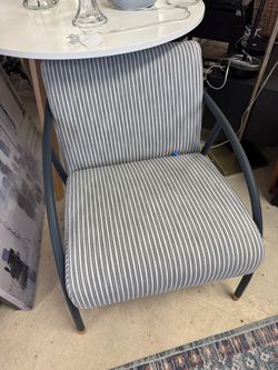 Upholstered Accent Chair with Metal Frame