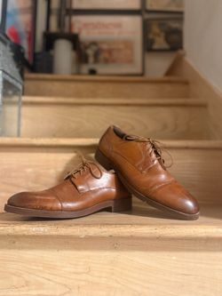 Cole Haan Men's Hawthorne Lace Up Cap Toe Oxford Dress Shoes (Brown, Men’s 10US)