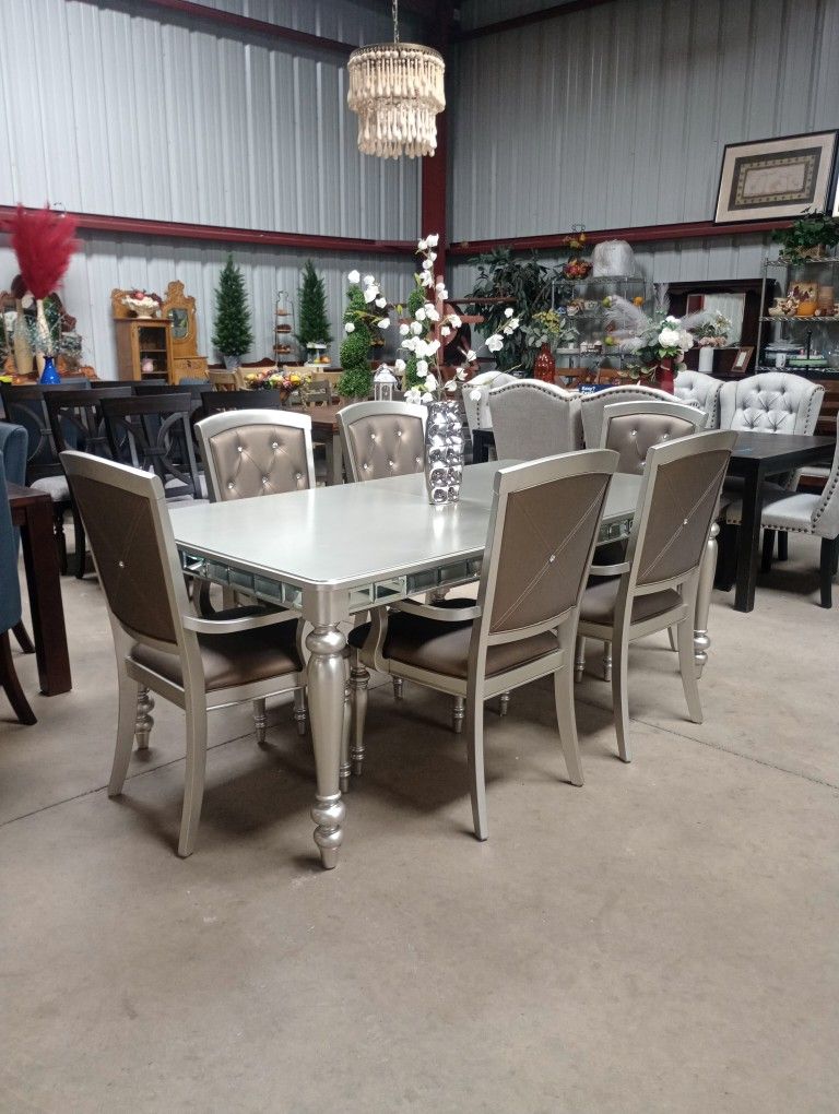 Glam Style Dining Room Table Set / Comedor Hermoso