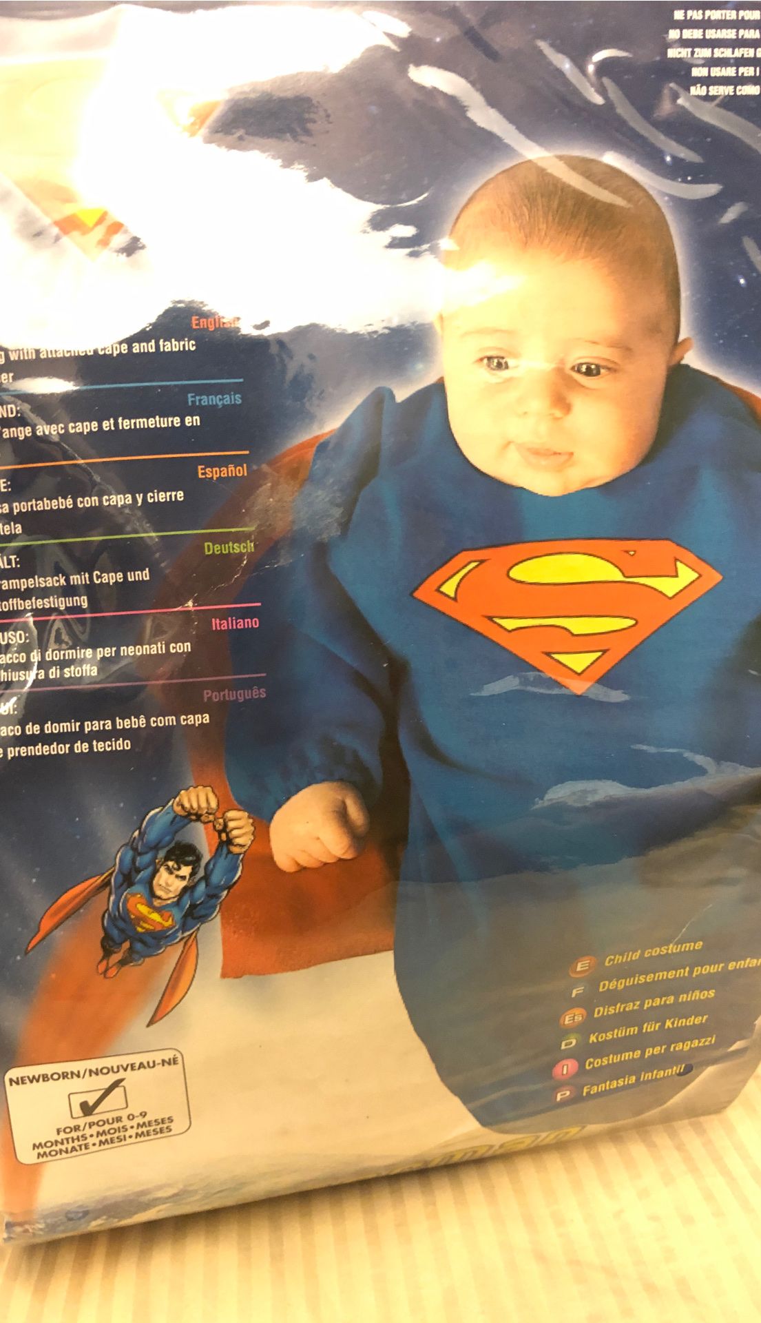 NB-Infant Halloween Costume- Superman