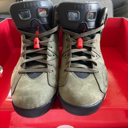Travis Scott Olive Green Jordan 6