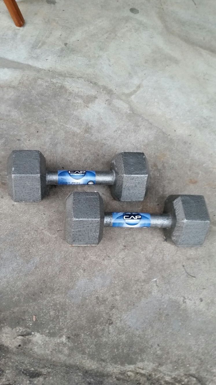 Pair of 15 lb hand weights