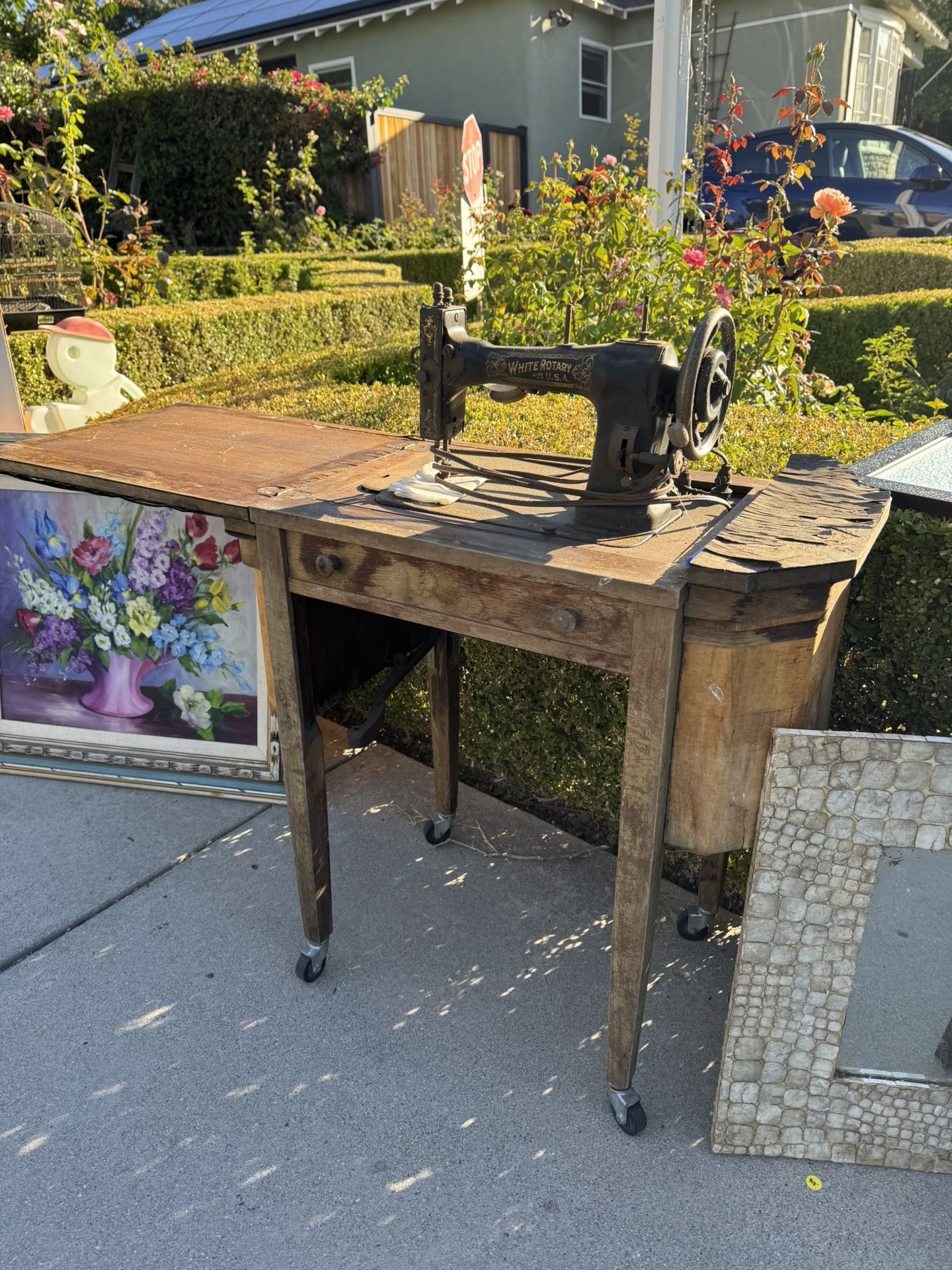 Three Vintage And Antique Sewing Machines