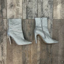 Silver Sparkle Boots