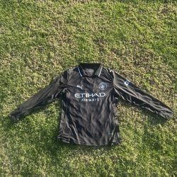 25/26 Long Sleeve Man City Away Player Version Jersey (Large) 