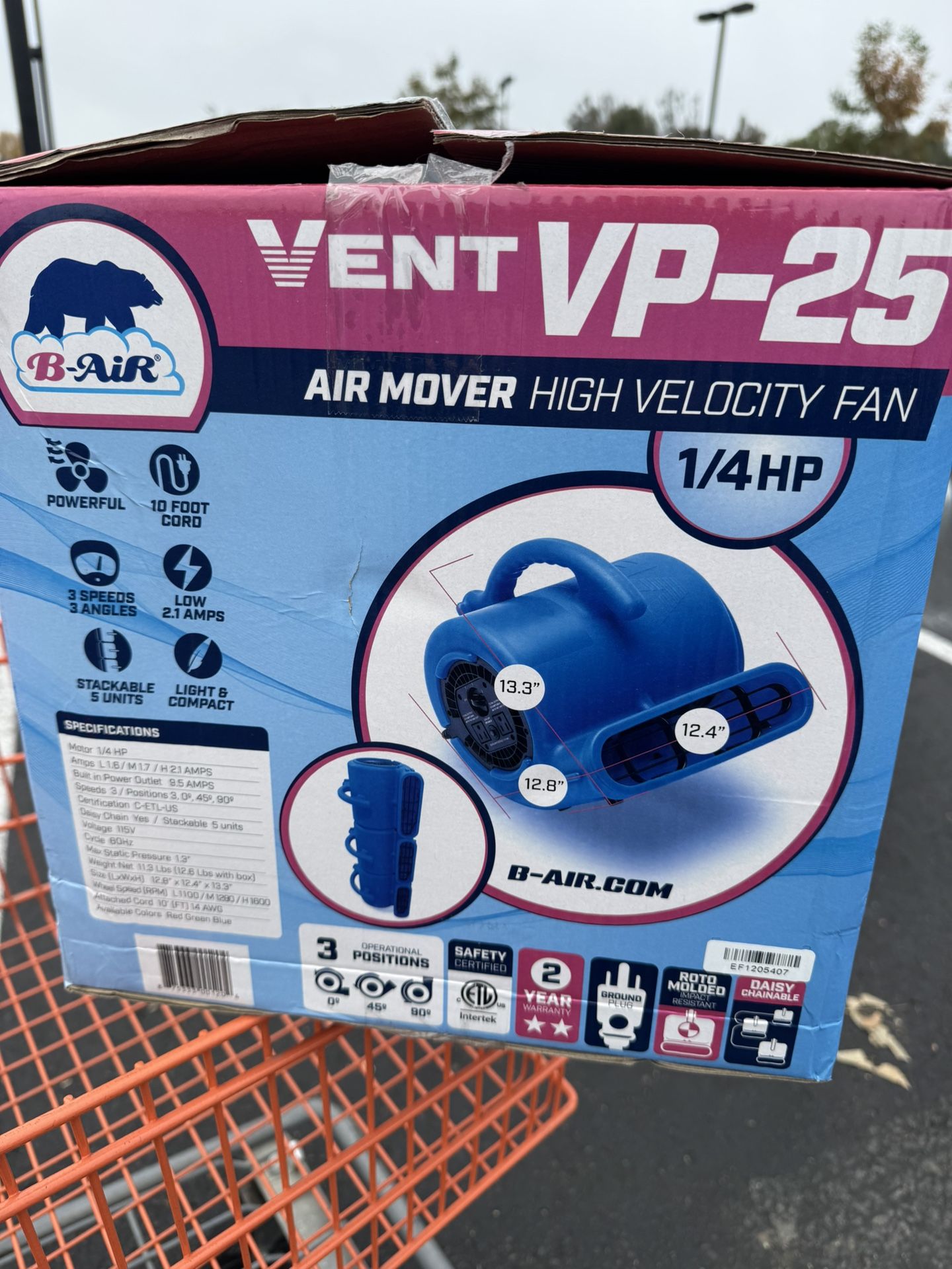 Air Mover High Velocity