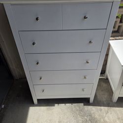 White Dresser and Nightstand Set