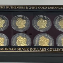 Ruthenium & 24 KT Gold & Silver Dollar Collection
