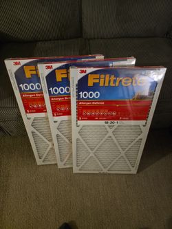 3 Brand New Filtrete AC Filters 18x30x1
