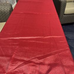 Elegant Red Shimmer Table cloth – 106” Long